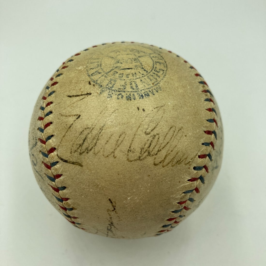 1929 A's World Series Champs Team Signed Baseball JSA Eddie Collins Al Simmons: 1929 A's World Series Champs Team Signed Baseball JSA Eddie Collins Al Simmons Celebrate baseball history with this original 1929 Philadelphia Athletics World Series Champs Team Signed Baseball. Featu