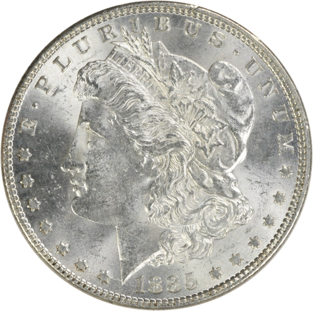 1885 Morgan Silver Dollar BU Uncertified Brilliant Uncirculated: 1885 Morgan Silver Dollar BU Uncertified Brilliant Uncirculated This 1885 Morgan Silver Dollar is an uncirculated coin, showcasing the remarkable craftsmanship of the era. Made of silver and classifie