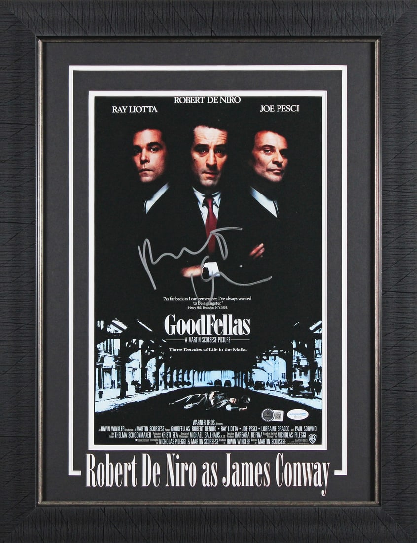 Robert DeNiro Goodfellas Signed 11x17 Framed Photo BAS Authenticated (1 of 2)