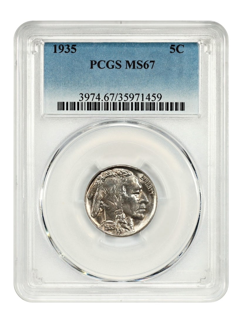 1935 Buffalo Nickel 5C PCGS MS67 Uncirculated (1 of 4)