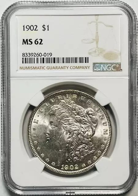 1902 Morgan Silver Dollar NGC MS62 Uncirculated (1 of 2)