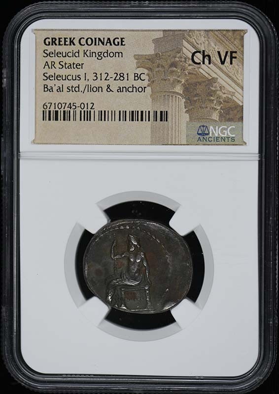 Seleucus I Ancient Greek Coin NGC Certified AR Silver VF20: Seleucus I Ancient Greek Coin NGC Certified AR Silver VF20 This ancient coin features Seleucus I, a prominent ruler of the Seleucid Kingdom from 312 to 281 BC. Minted in silver, this piece has been ce