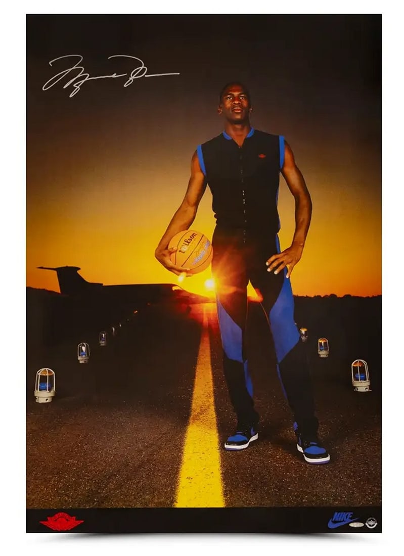Michael Jordan Autographed 24x35 Photo Nike Runway Chicago Bulls Upper Deck: Michael Jordan Autographed 24x35 Photo Nike Runway Chicago Bulls Upper Deck Celebrate the legacy of basketball legend Michael Jordan with this iconic autographed 24x35 photo, featuring the renowned "R