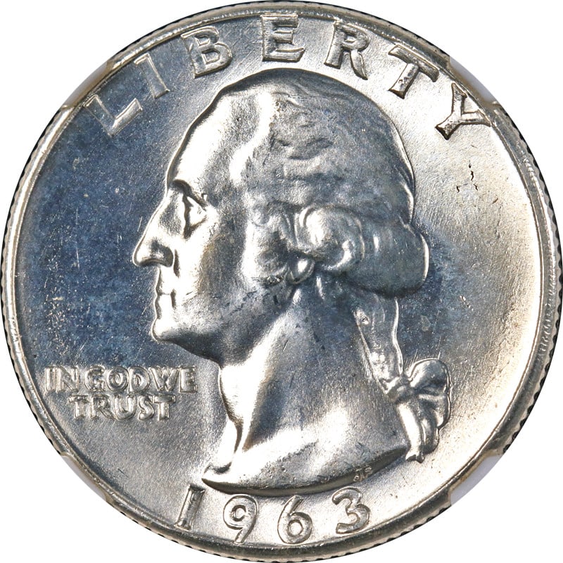 NGC MS66 Plus 1963-P Washington Quarter Double Die Obverse FS-101 Silver Coin: NGC MS66 Plus 1963-P Washington Quarter Double Die Obverse FS-101 Silver Coin This original 1963-P Washington Quarter DDO FS-101 is an uncirculated coin featuring a blazing white appearance, superb ey