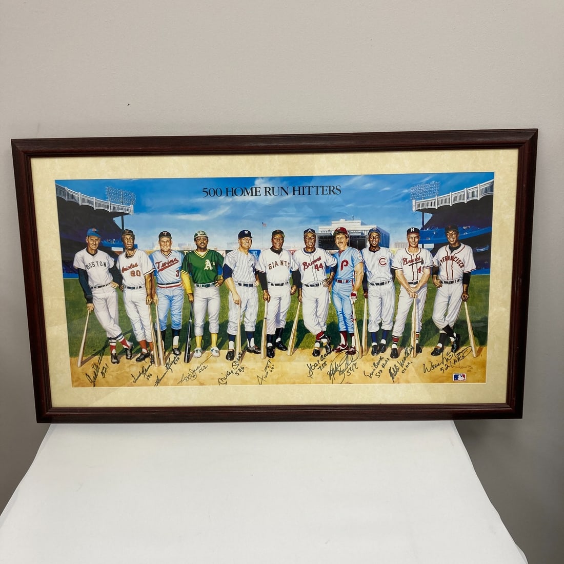 500 Home Run Club Signed Lithograph by Mantle and Williams JSA COA (1 of 18)