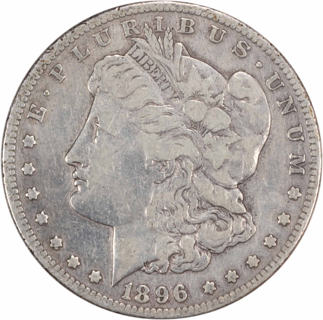 1896-S Morgan Silver Dollar VF Uncertified 90% Silver Coin (1 of 2)