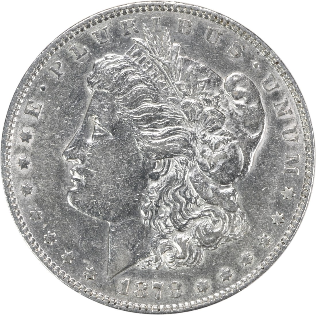 1878 Morgan Silver Dollar AU Uncertified George T Morgan Design: 1878 Morgan Silver Dollar AU Uncertified George T Morgan Design This 1878 Morgan Silver Dollar features a stunning design by George T. Morgan, showcasing the iconic imagery that has made it a favorite