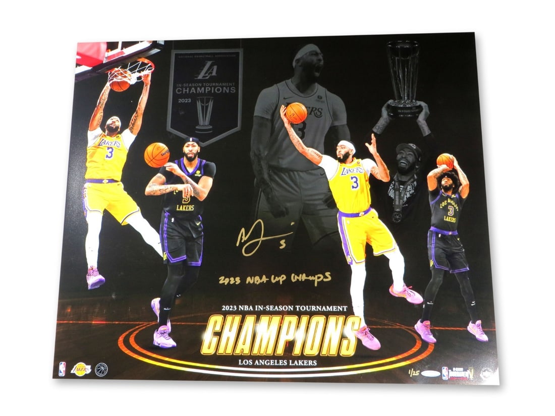 Anthony Davis Autographed 20x24 Photo 2023 NBA Cup Champs Limited Edition 1/25 (1 of 4)