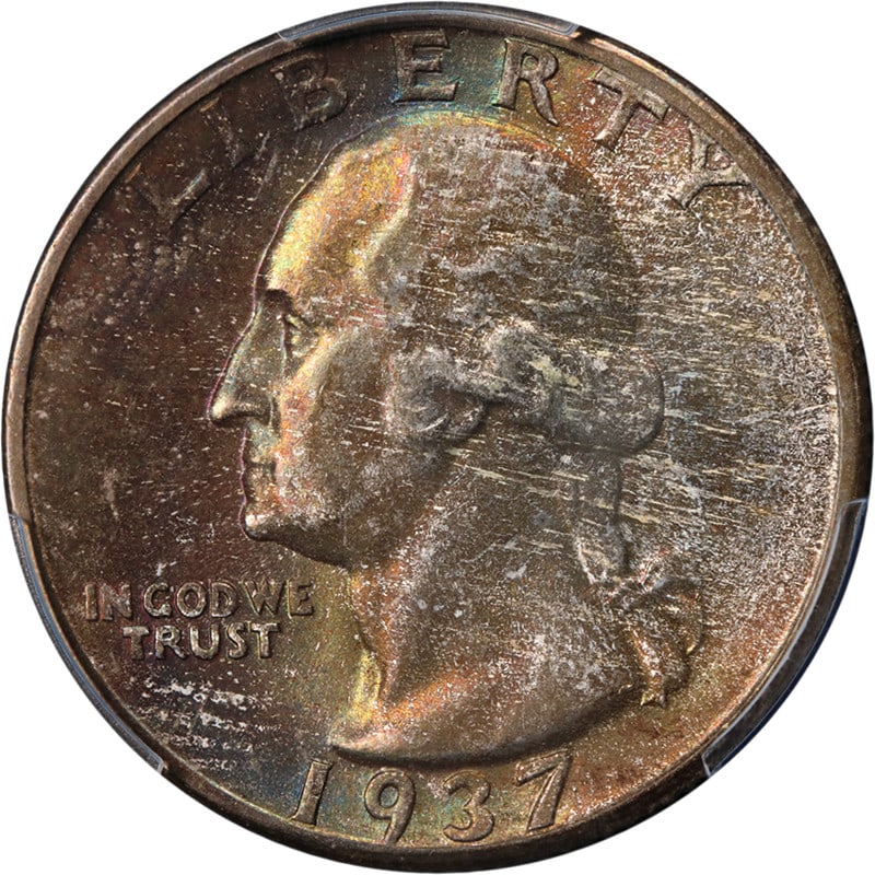 1937-P Washington Quarter PCGS MS67 Uncirculated Silver Coin (1 of 4)