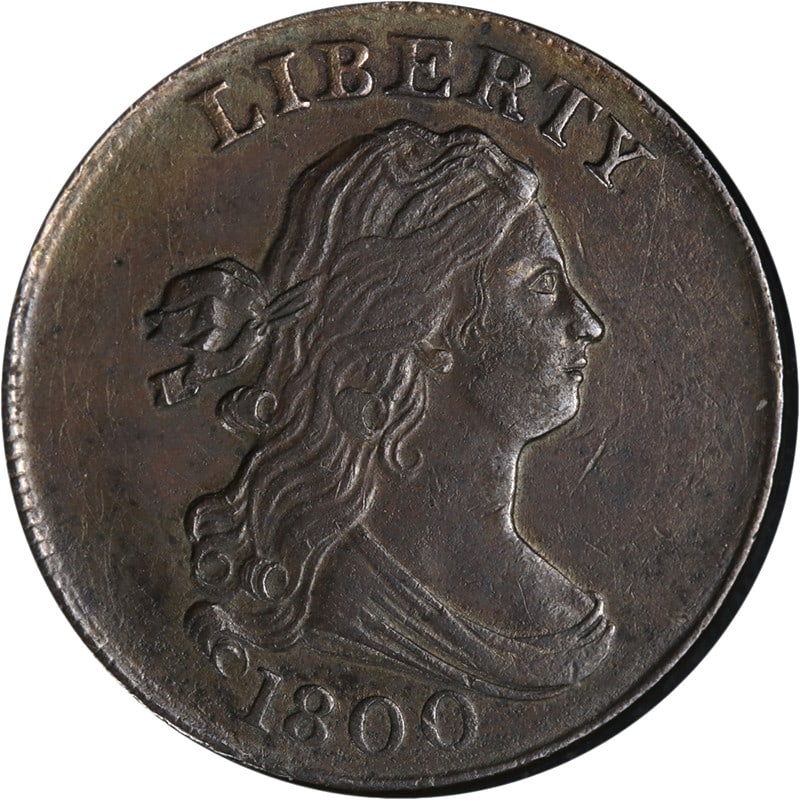 1800 C-1 R.2 Draped Bust Half Cent Late State Copper AU or BU (1 of 2)