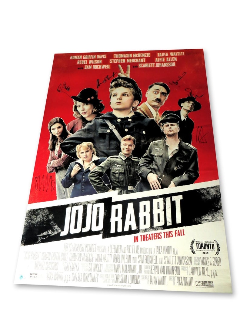 Jojo Rabbit Cast Signed Poster 27X40 Beckett Authenticated (1 of 2)