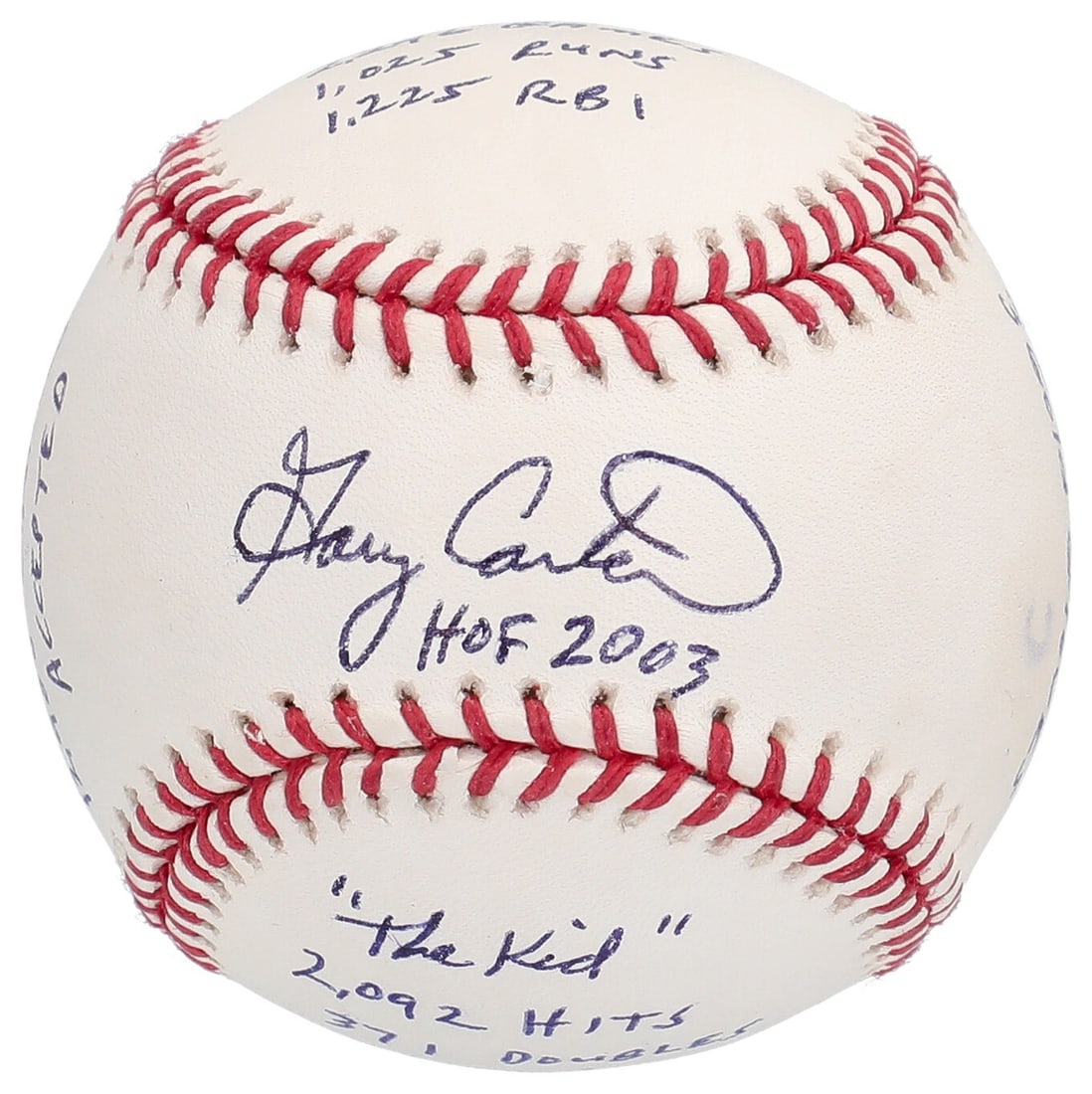 Gary Carter Signed MLB Baseball with Beckett & RJ COA: Gary Carter Signed MLB Baseball with Beckett & RJ COA This is a beautifully inscribed Major League Baseball signed by Gary Carter, a legendary player known for his time with the New York Mets. The bas