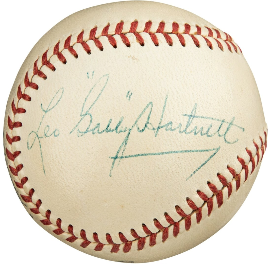 Gabby Hartnett Signed National League Baseball with PSA DNA COA (1 of 4)