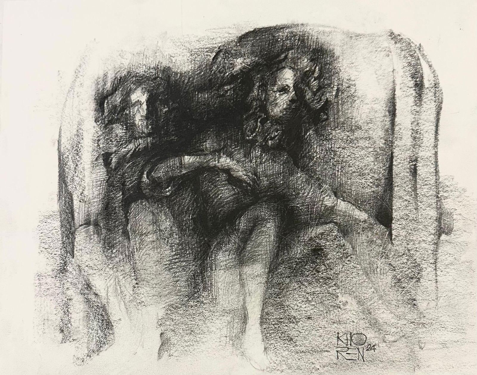 Pencil on Board Abstract Artwork WE MUST BELIEVE by Khoren Keshishyan 11 x 14 in: Pencil on Board Abstract Artwork WE MUST BELIEVE by Khoren Keshishyan 11 x 14 in This abstract drawing titled "WE MUST BELIEVE" is an original work by Khoren Keshishyan. Created in 2024, the piece fea