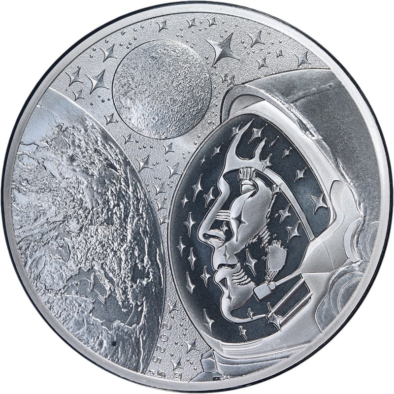 2025 Silver 10 Euro Space Odyssey Astronaut Coin 22.2g France OGP COA: 2025 Silver 10 Euro Space Odyssey Astronaut Coin 22.2g France OGP COA This is an uncirculated 2025 France 10 Euro "Space Odyssey Astronaut" coin, struck in 0.999 fine silver with a weight of 22.2 gram
