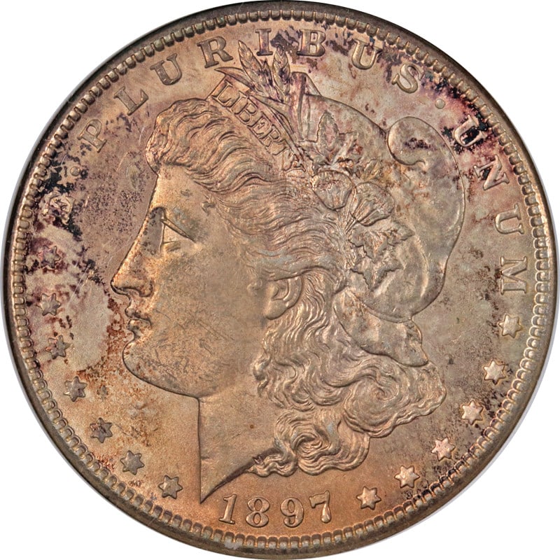 1897-S Morgan Silver Dollar ANACS MS64 Strong Strike Silver Coin: 1897-S Morgan Silver Dollar ANACS MS64 Strong Strike Silver Coin This exquisite 1897-S Morgan Silver Dollar is certified by ANACS with a grade of MS64, showcasing impressive eye appeal and a strong st