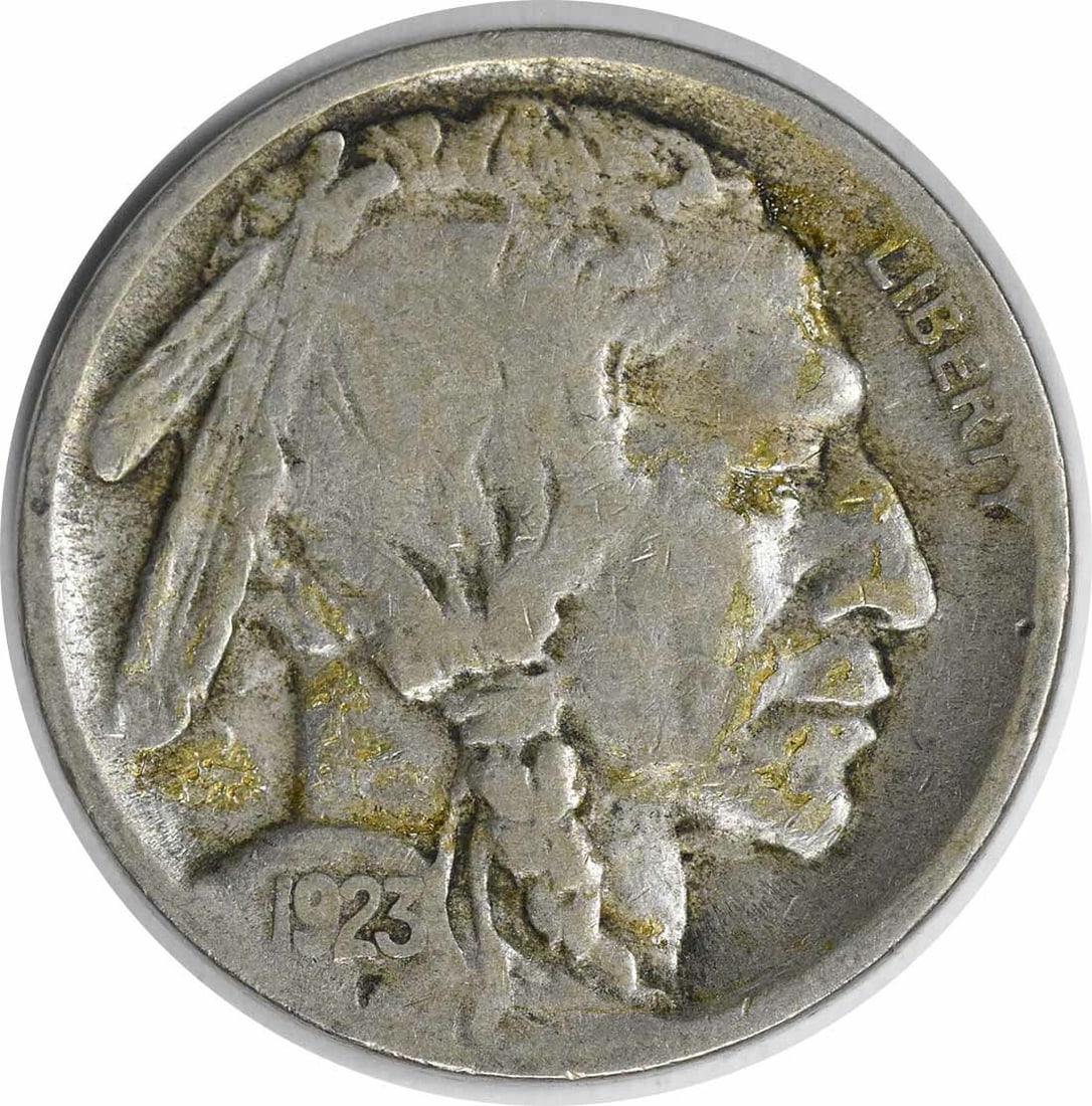 1923 San Francisco Buffalo Nickel VF Grade Uncertified US Coin: 1923 San Francisco Buffalo Nickel VF Grade Uncertified US Coin This is a 1923-S Buffalo Nickel from the United States. The coin is circulated and graded as VF (Very Fine). It is uncertified and made o
