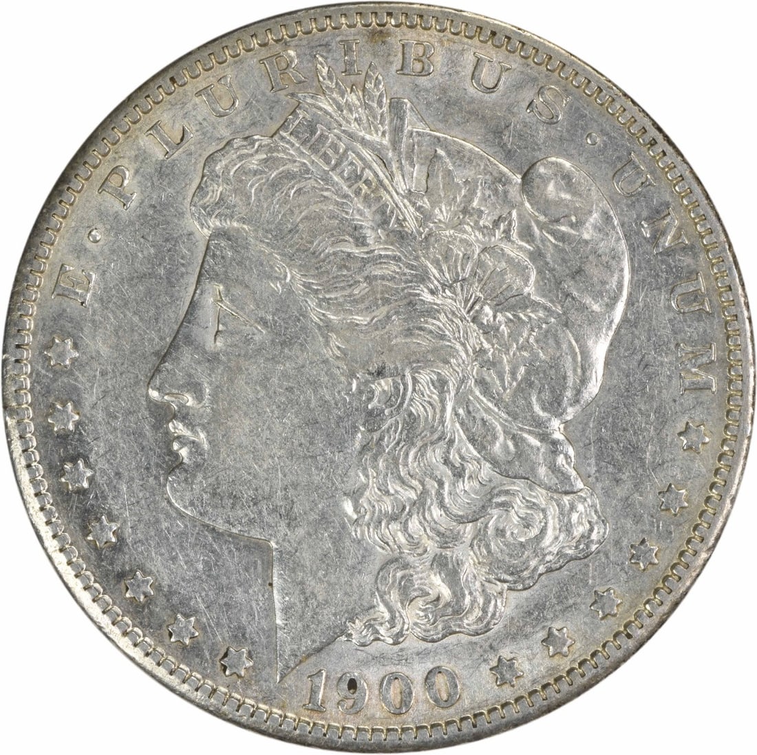 1900-S Morgan Silver Dollar AU Uncertified 90% Silver San Francisco: 1900-S Morgan Silver Dollar AU Uncertified 90% Silver San Francisco This 1900-S Morgan Silver Dollar is a stunning piece of numismatic history. Struck in San Francisco, this coin features a compositio