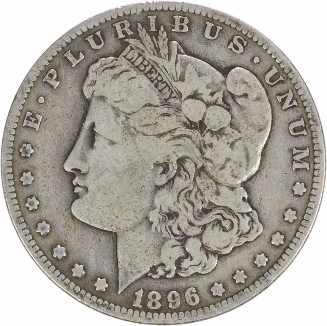 1896-S Morgan Silver Dollar Coin Fine Uncertified Silver 90% San Francisco: 1896-S Morgan Silver Dollar Coin Fine Uncertified Silver 90% San Francisco This 1896-S Morgan Silver Dollar is a classic piece of numismatic history, featuring a design by George T. Morgan. The coin i