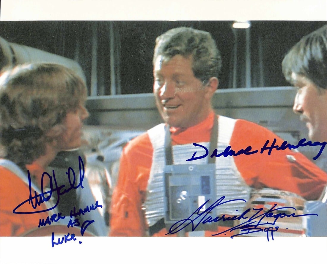 Star Wars A New Hope Signed 8x10 Photo Mark Hamill Drewe Henley Garrick Hagon Beckett LOA: Star Wars A New Hope Signed 8x10 Photo Mark Hamill Drewe Henley Garrick Hagon Beckett LOA This remarkable 8x10 photograph features the autographs of three legendary Rebel Pilots from Star Wars: A New
