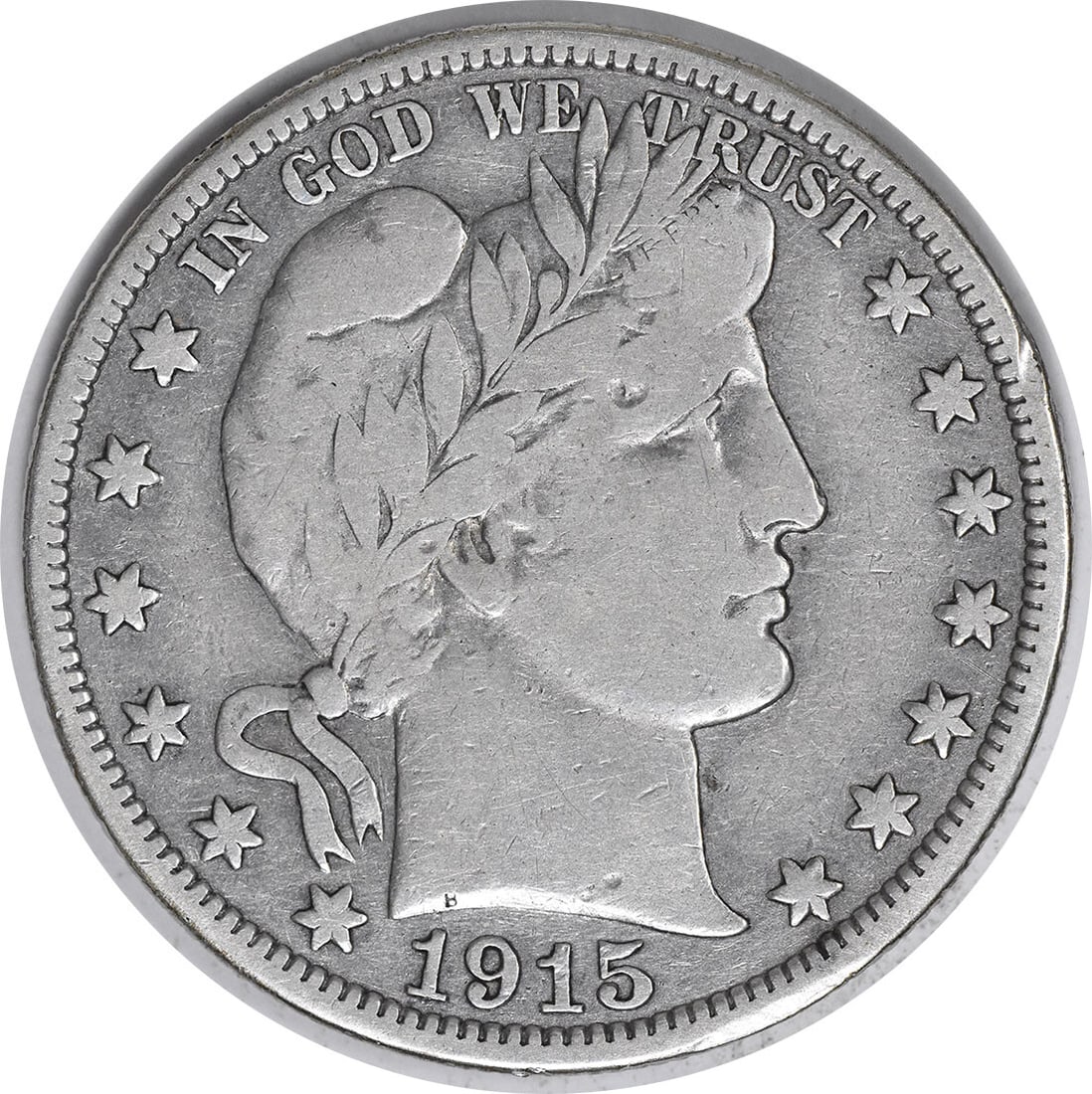 1915 Barber Silver Half Dollar 50C by Charles E Barber Uncertified: 1915 Barber Silver Half Dollar 50C by Charles E Barber Uncertified This 1915 Barber Silver Half Dollar is a notable collectible coin featuring the design of Charles E. Barber. The coin is circulated a