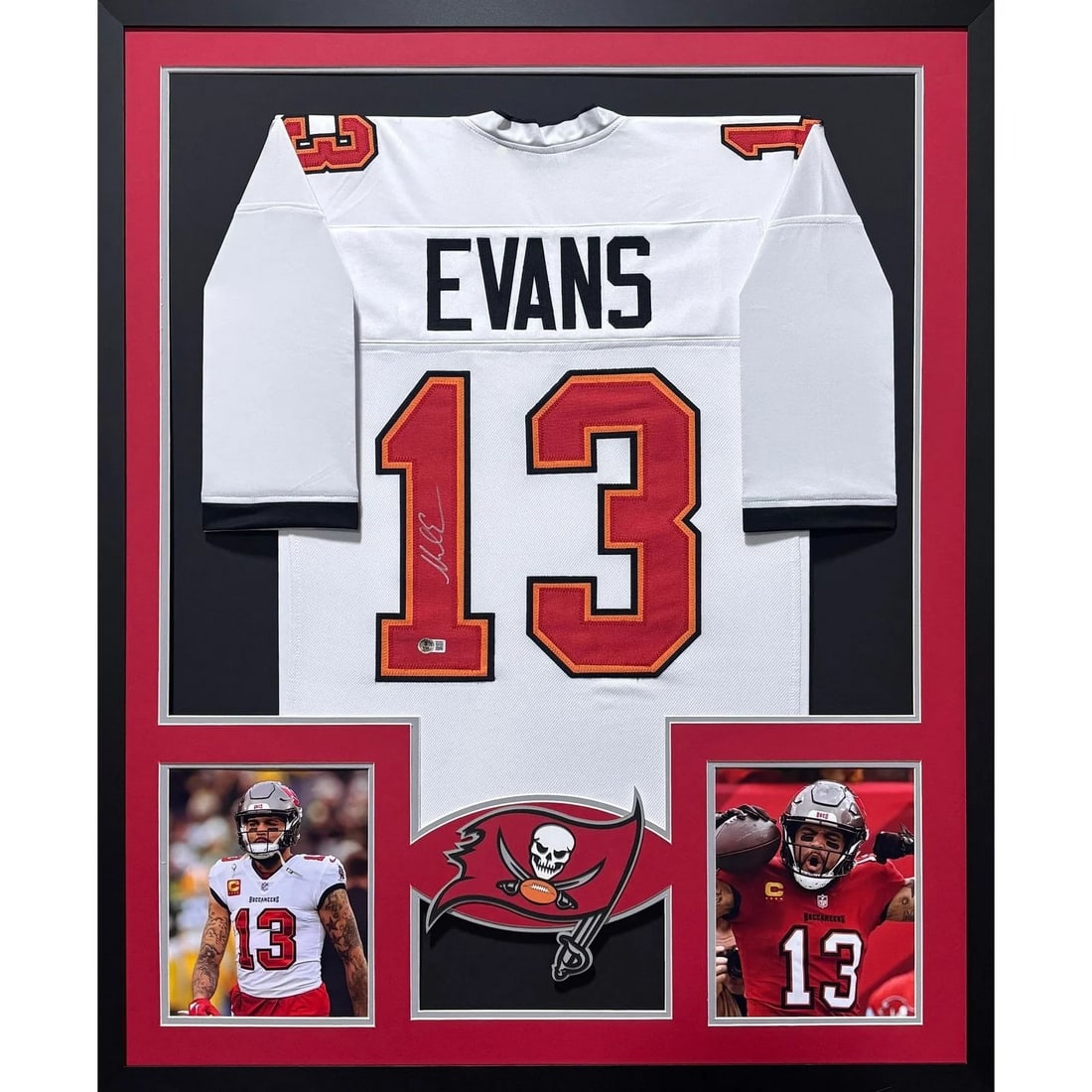 Mike Evans Autographed Framed Jersey Buccaneers Beckett Authenticated (1 of 2)