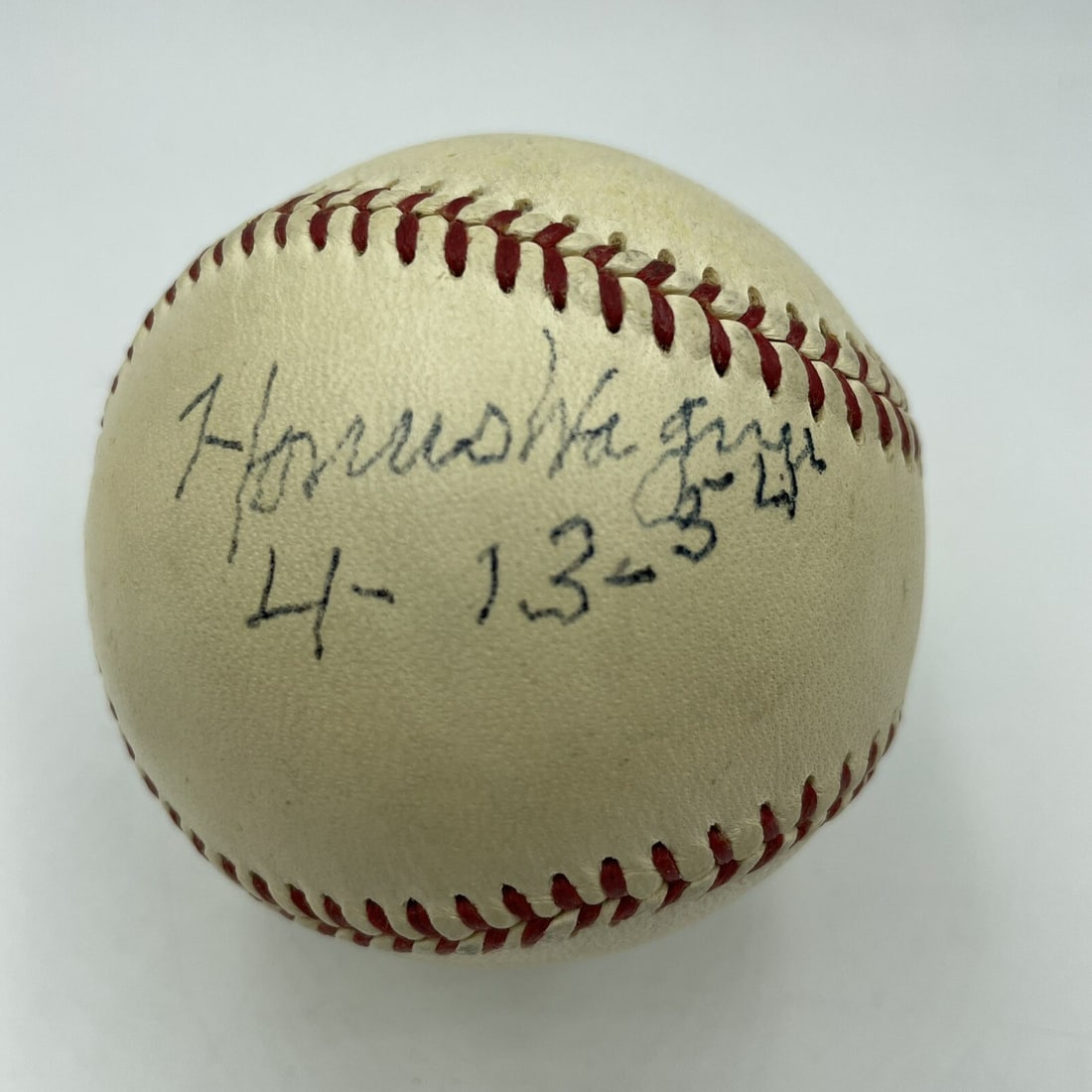 Honus Wagner Signed National League Baseball with JSA COA: Honus Wagner Signed National League Baseball with JSA COA This is an exceptional example of a signed official National League baseball by the legendary Hall of Fame shortstop Honus Wagner, known as th
