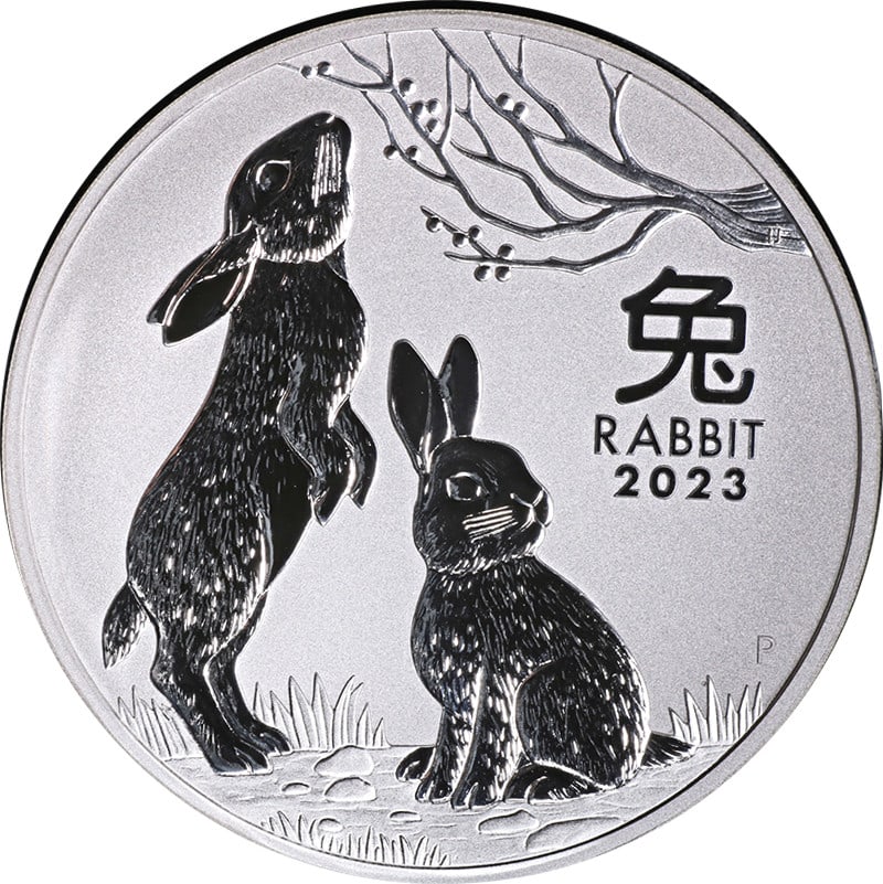 1 Kilo Silver 2023 Lunar Series III Year of the Rabbit Coin Australia BU (1 of 2)