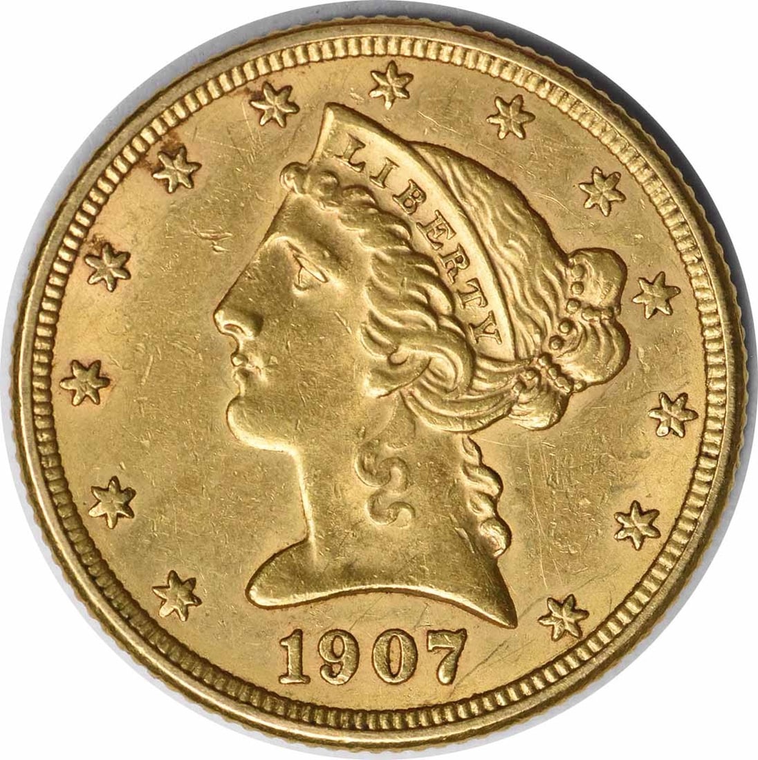 1907-D $5 Gold Liberty Head Coin Christian Gobrecht AU Uncertified (1 of 2)