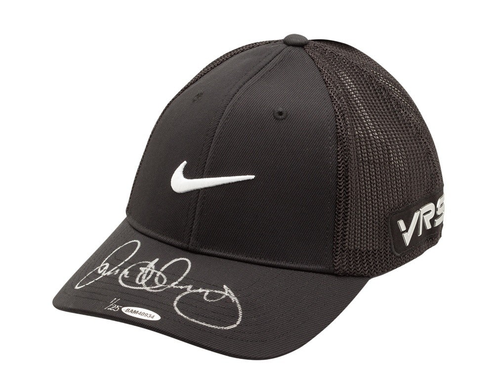 Rory McIlroy Autographed Nike Black Flex Fit Golf Hat Limited Edition 25: Rory McIlroy Autographed Nike Black Flex Fit Golf Hat Limited Edition 25 This is a limited edition autographed Nike black flex fit golf hat signed by professional golfer Rory McIlroy. The hat is part