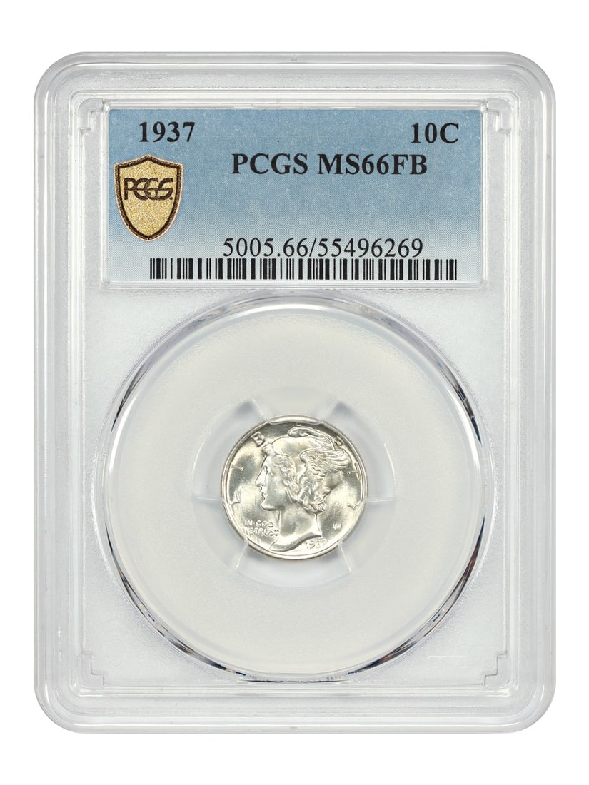 1937 Mercury Dime PCGS MS66FB Uncirculated Philadelphia Coin (1 of 4)