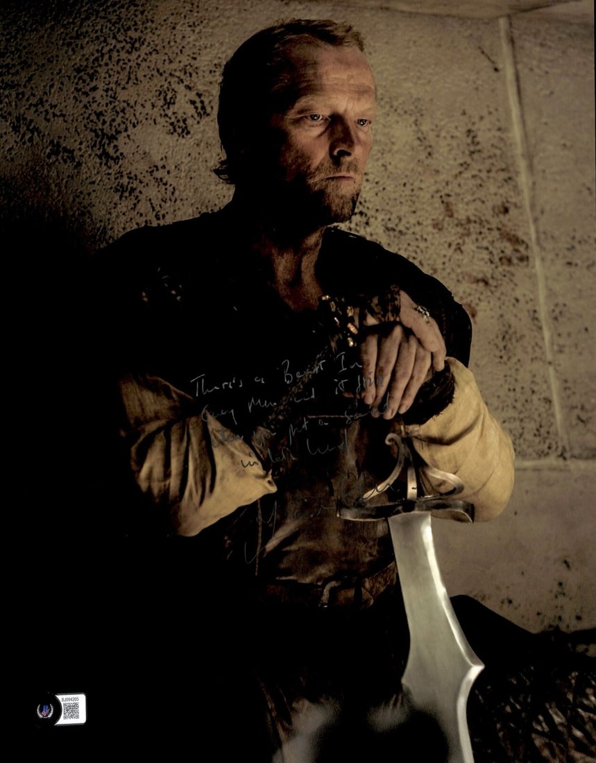 Iain Glen Jorah Mormont Signed 11x14 Photo Beckett Authenticated: Iain Glen Jorah Mormont Signed 11x14 Photo Beckett Authenticated This stunning 11x14 photograph features the signature of Iain Glen, who portrayed "Jorah Mormont" in the acclaimed TV series Game of Th