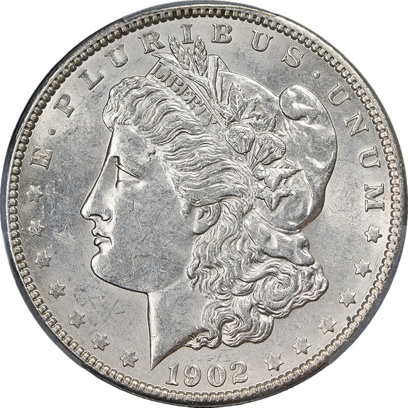 PCGS MS61 1902 Philadelphia Morgan Silver Dollar Uncirculated Coin: PCGS MS61 1902 Philadelphia Morgan Silver Dollar Uncirculated Coin This 1902-P Morgan Silver Dollar is graded PCGS MS61, featuring bright white luster and a strong strike. The coin displays appealing
