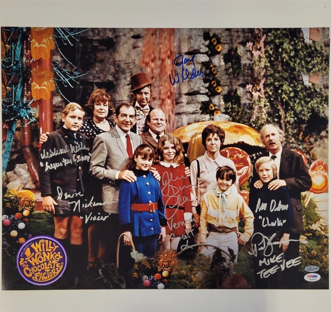 Gene Wilder Willy Wonka Kids Cast Signed 16x20 Photo 6 Autographs PSA (1 of 6)