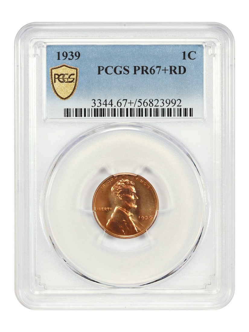 PCGS PR67+RD 1939 Lincoln Wheat Proof Cent Popular Collectible (1 of 6)