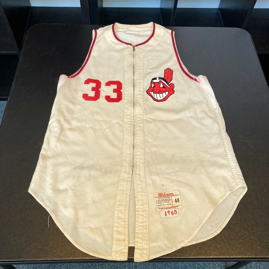 Luis Tiant 1965 Game Used Jersey Cleveland Indians with Henderson LOA: Luis Tiant 1965 Game Used Jersey Cleveland Indians with Henderson LOA This outstanding 1965 Rookie Era game-used jersey from the Cleveland Indians features the legendary player Luis Tiant. The jersey,