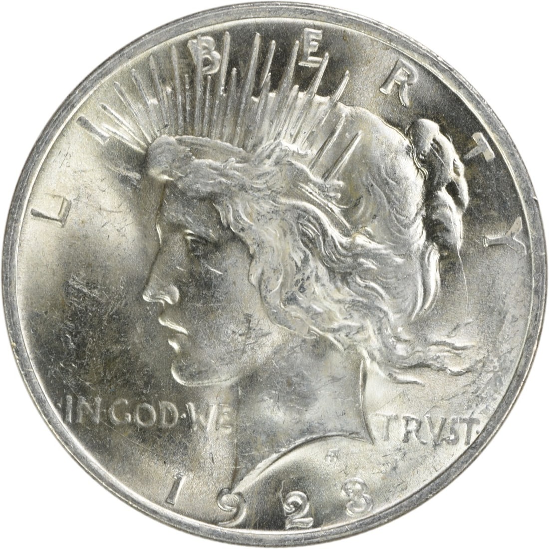 1923 Peace Silver Dollar Choice BU Uncertified Coin: 1923 Peace Silver Dollar Choice BU Uncertified Coin This 1923 Peace Silver Dollar is a remarkable piece of numismatic history, featuring a striking design and composed of high-quality silver. It is cl