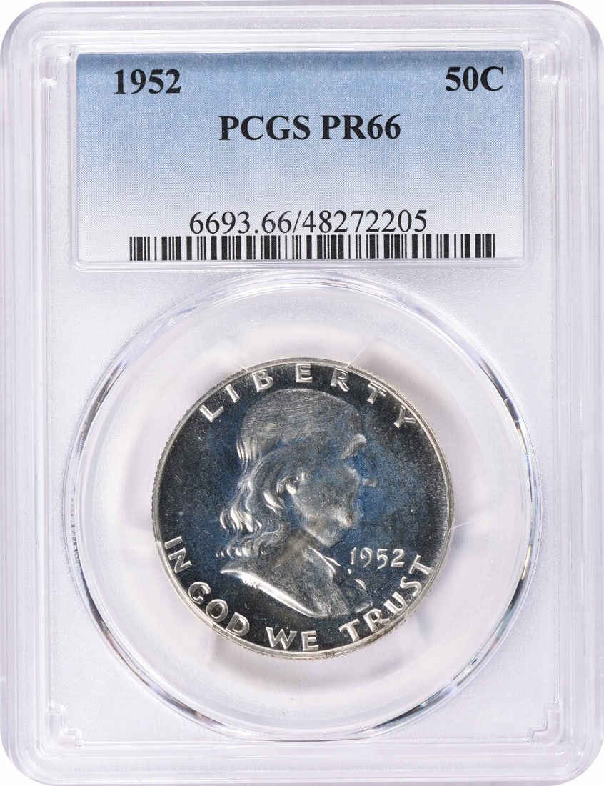 1952 Franklin Half Dollar PR66 PCGS Uncirculated 90% Silver (1 of 2)