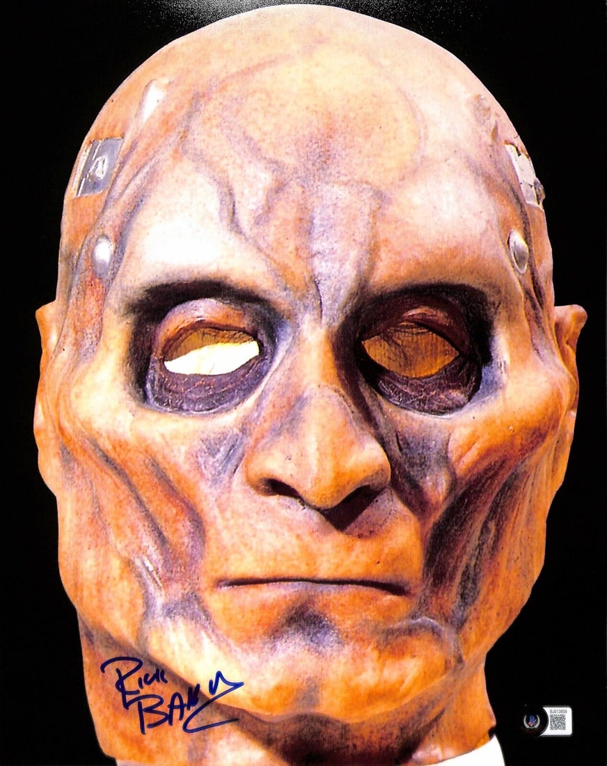 Rick Baker Signed 11x14 Star Wars Cantina Photo Beckett Authenticated: Rick Baker Signed 11x14 Star Wars Cantina Photo Beckett Authenticated This is an autographed 11x14 color photograph signed by Rick Baker, the renowned special effects artist who created many of the ic