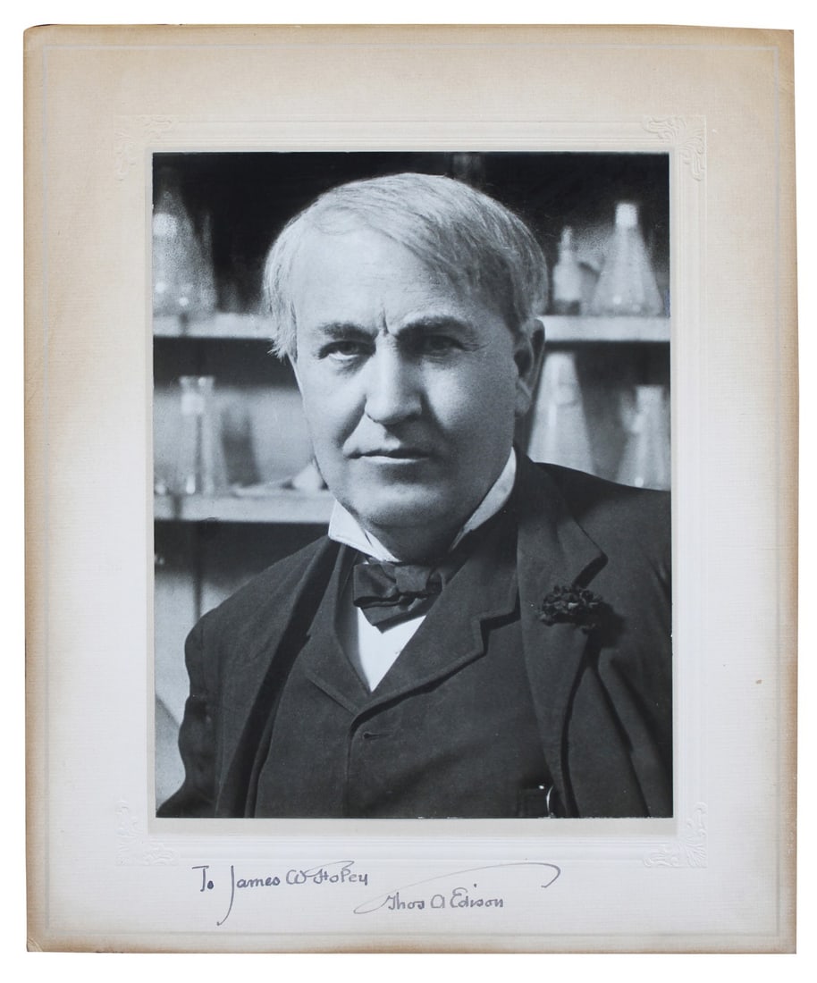 Thomas Edison Signed Photo To James W Hopey Beckett Authenticated 6.5x8.5 (1 of 4)
