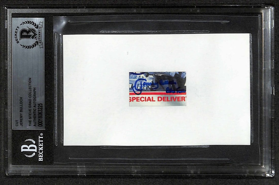 Jeremy Bulloch Signed Boba Fett Cut Star Wars Beckett Authenticated: Jeremy Bulloch Signed Boba Fett Cut Star Wars Beckett Authenticated This unique collectible features a signed cut from Jeremy Bulloch, the original actor who portrayed Boba Fett in Star Wars: The Empi