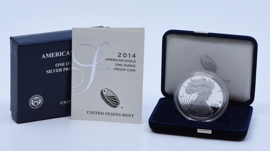 2014-W Proof Silver American Eagle Dollar with Original Government Packaging (1 of 1)