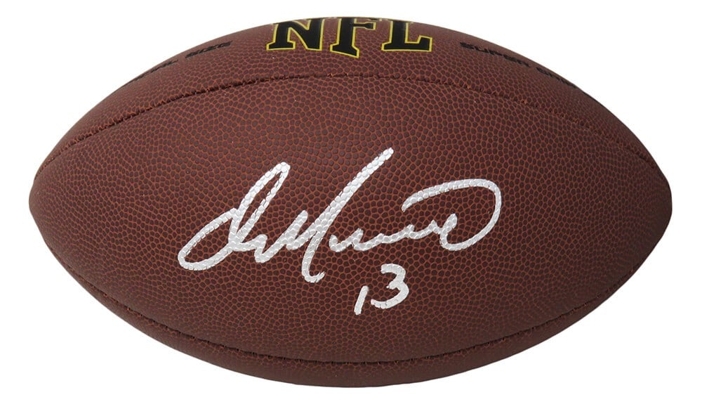 Dan Marino Signed Wilson NFL Football with Authentication: Dan Marino Signed Wilson NFL Football with Authentication Celebrate the legendary career of Dan Marino with this signed Wilson Super Grip full-size NFL football. This original piece of memorabilia fea