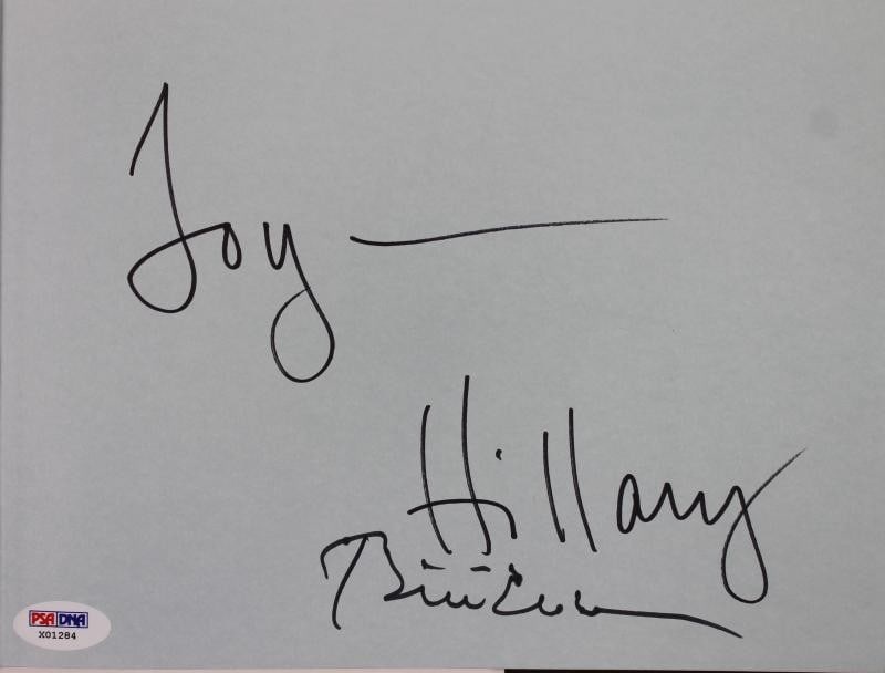 Authentic Signed The Clintons Book by Bill & Hillary Clinton PSA/DNA: Authentic Signed The Clintons Book by Bill & Hillary Clinton PSA/DNA This hardcover edition of 'The Clintons' features authentic signatures from both Bill and Hillary Clinton, certified by PSA/DNA for