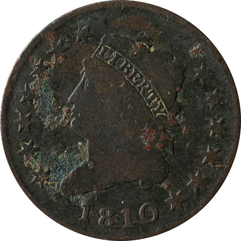 1810 Circulated Large Cent Copper Coin UNCERTIFIED (1 of 2)