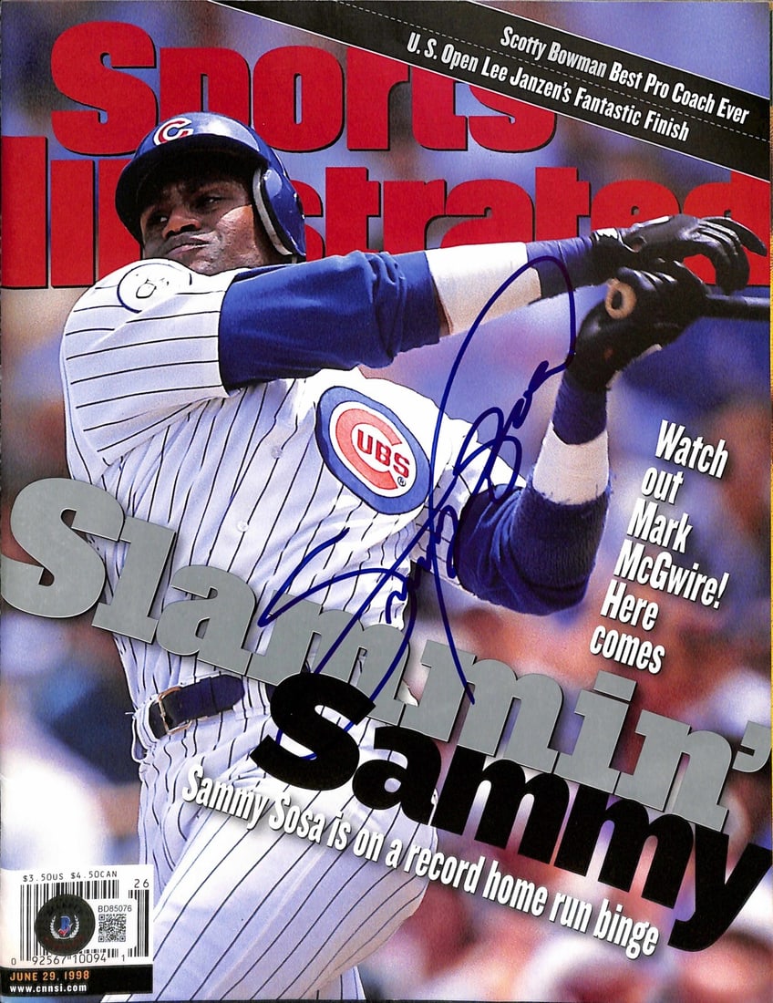 Sammy Sosa Signed Sports Illustrated June 29 1998 Beckett Authenticated (1 of 1)