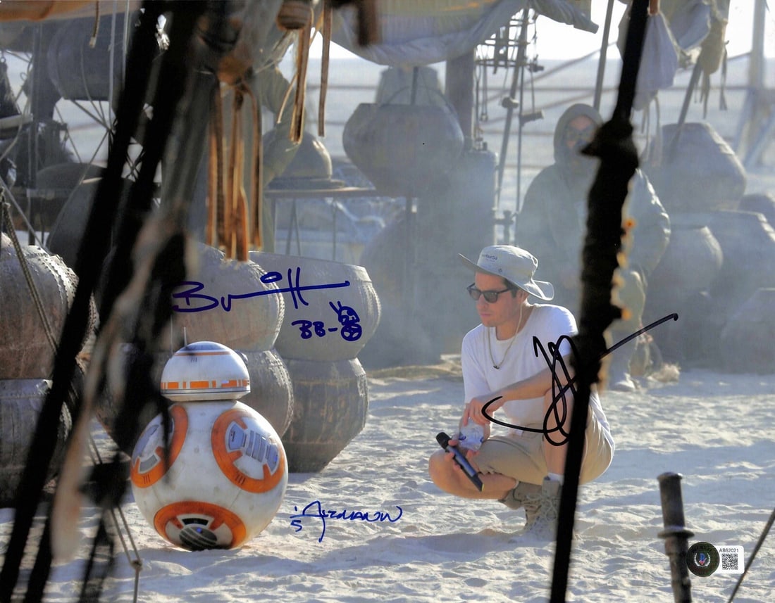 Star Wars BB-8 Signed Photo by J.J. Abrams BAS Certified 11x14: Star Wars BB-8 Signed Photo by J.J. Abrams BAS Certified 11x14 This is an original 11x14 photograph from Star Wars: The Force Awakens featuring BB-8, personally signed by director J.J. Abrams, Brian H