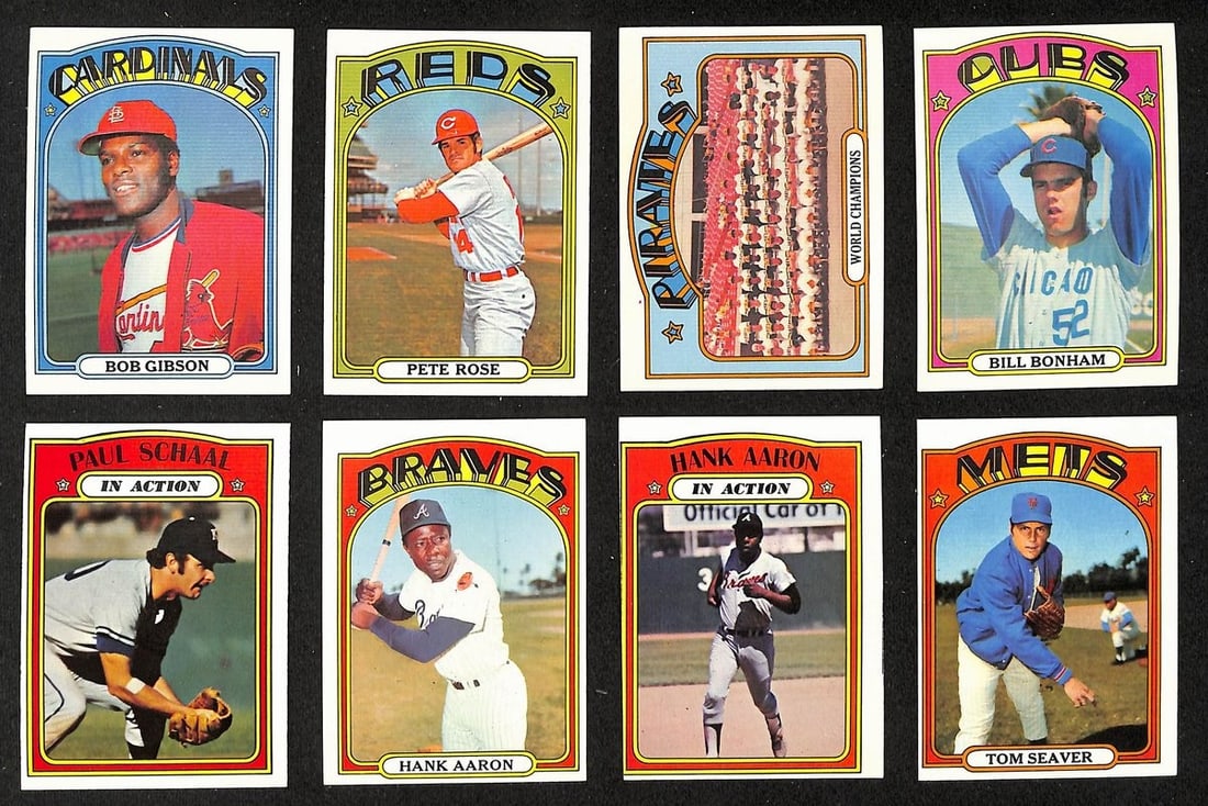1972 Topps Baseball Card Partial Set High Grade 728 of 787 Cards (1 of 12)