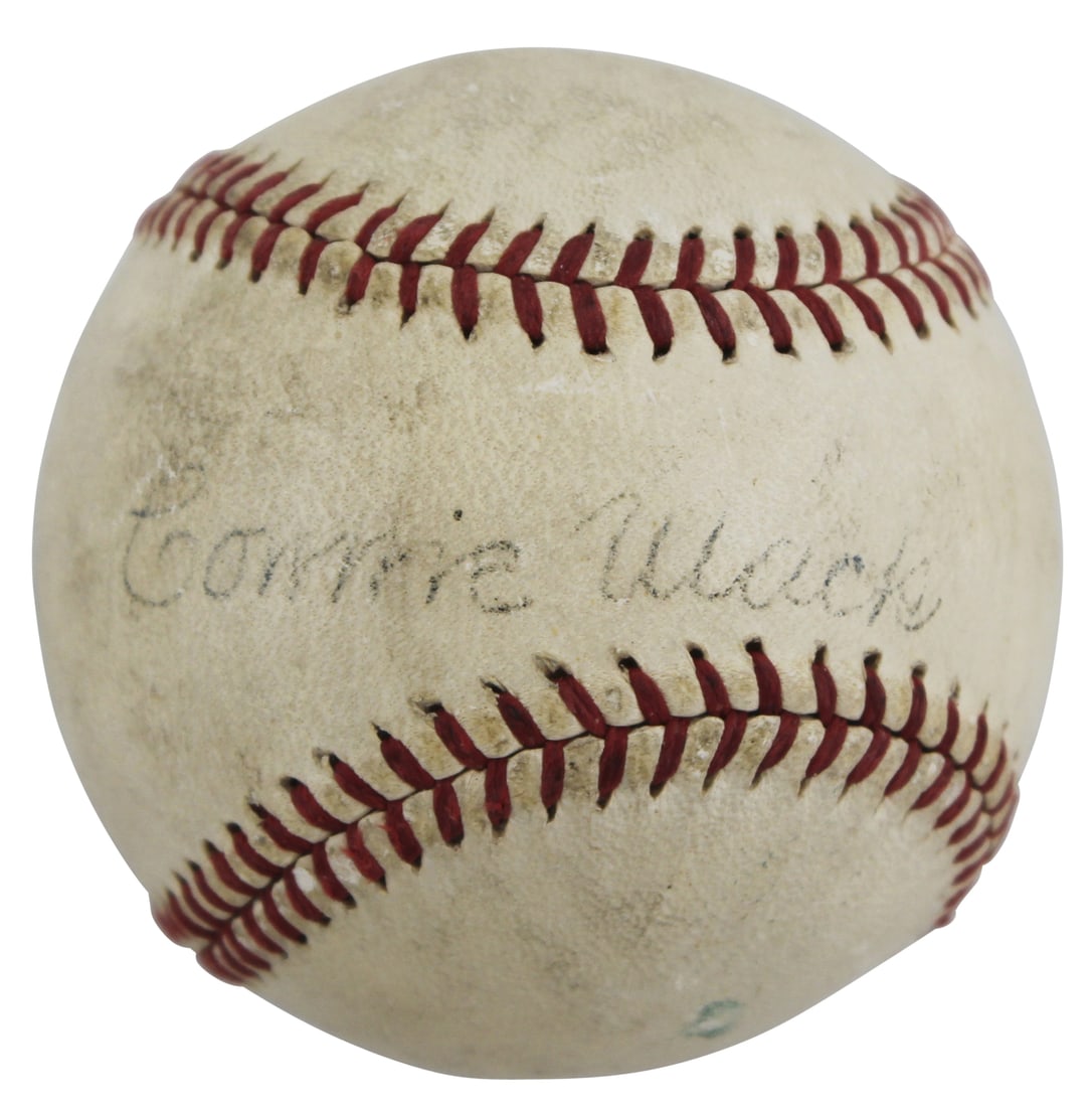 Connie Mack Signed Official League Baseball Philadelphia Athletics Beckett COA: Connie Mack Signed Official League Baseball Philadelphia Athletics Beckett COA This authentic Reach Official League Baseball has been personally signed by Connie Mack, the legendary manager of the Phi