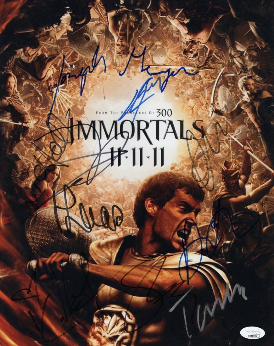 Immortals Signed 11x14 Photo Cast Henry Cavill Mickey Rourke JSA Authenticated (1 of 3)